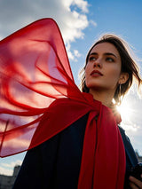 [Red] SilkSilky-AU Scarf 002