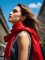 [Red] SilkSilky-AU Scarf 004