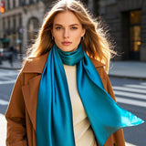 [Teal] SilkSilky-AU Scarf 002
