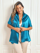 [Teal] SilkSilky-AU Scarf 006