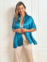 [Teal] SilkSilky-AU Scarf 007