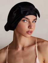 [Black] SilkSilky-AU Sleep Cap 001