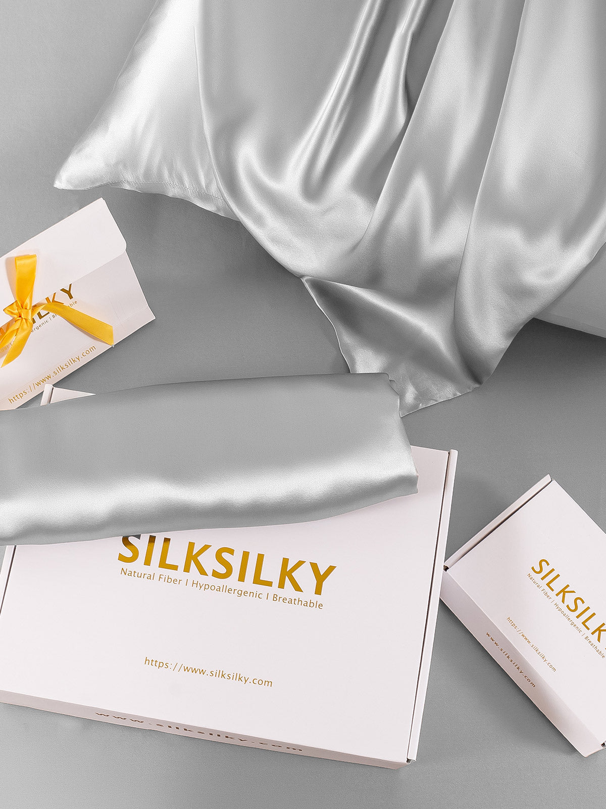 [Silver] SilkSilky-AU 19Momme Pure Silk Pillowcase 006