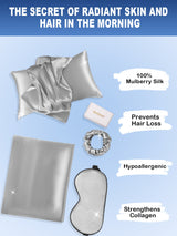 [Silver] SilkSilky-AU 19Momme Pure Silk Pillowcase Set 002