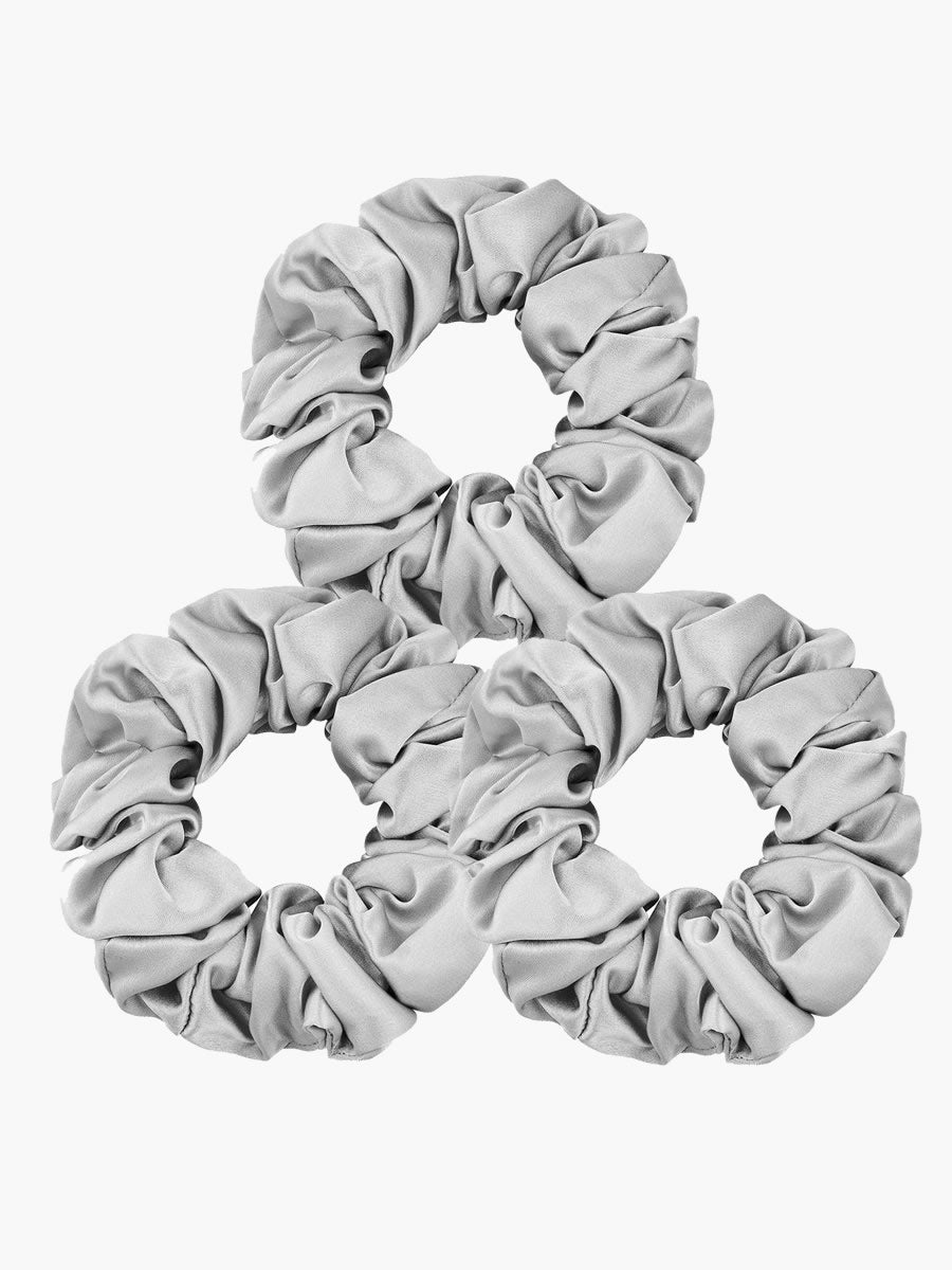 [Silver] SilkSilky-AU 19Momme Scrunchie 002