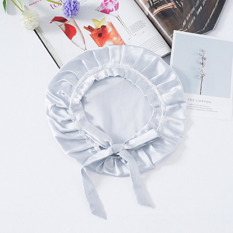 [Silver] SilkSilky-AU Pure Silk Sleep Cap 003