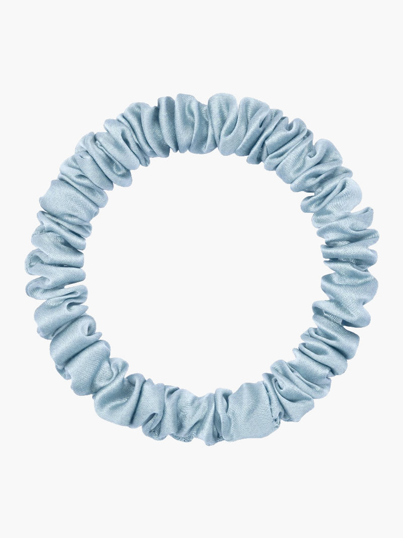 [Sky Blue] SilkSilky-AU 19Momme Pure Silk Scrunchie 004