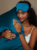 [Teal] SilkSilky-AU 19Momme Pure Silk Pillowcase Set 001