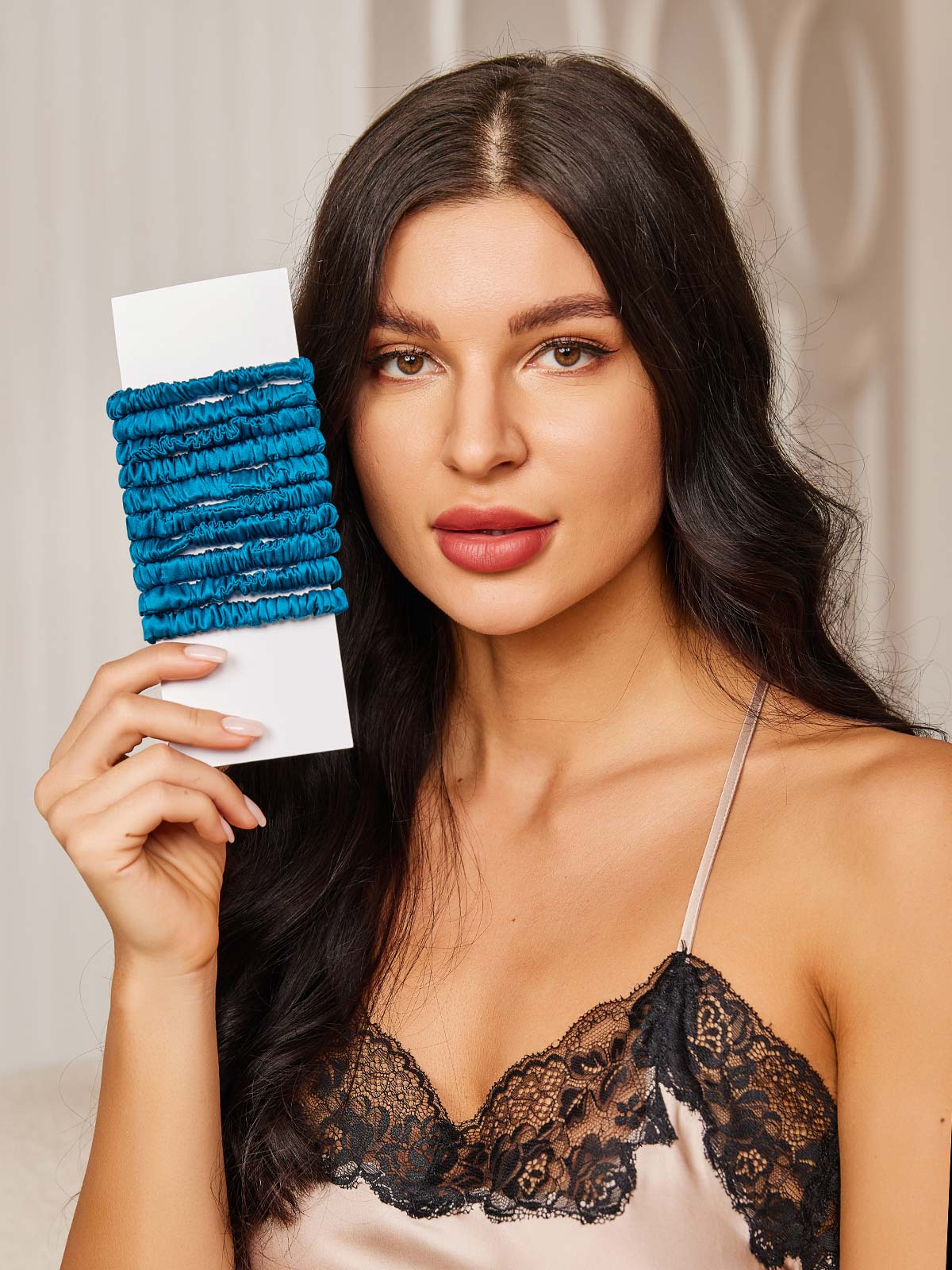 [Teal] SilkSilky-AU 19Momme Pure Silk Scrunchie 001