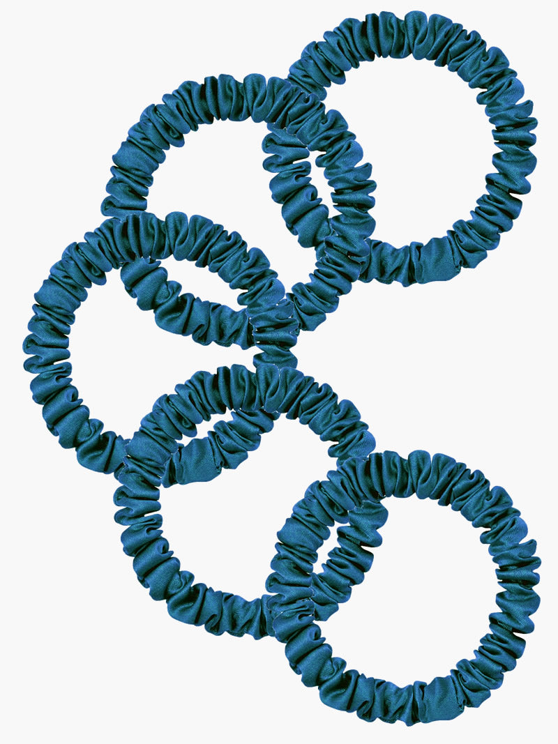 [Teal] SilkSilky-AU 19Momme Pure Silk Scrunchie 004