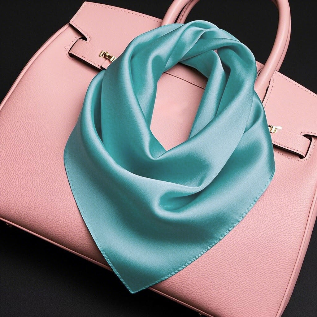 [Teal] SilkSilky-AU Pure Silk Scarf 002