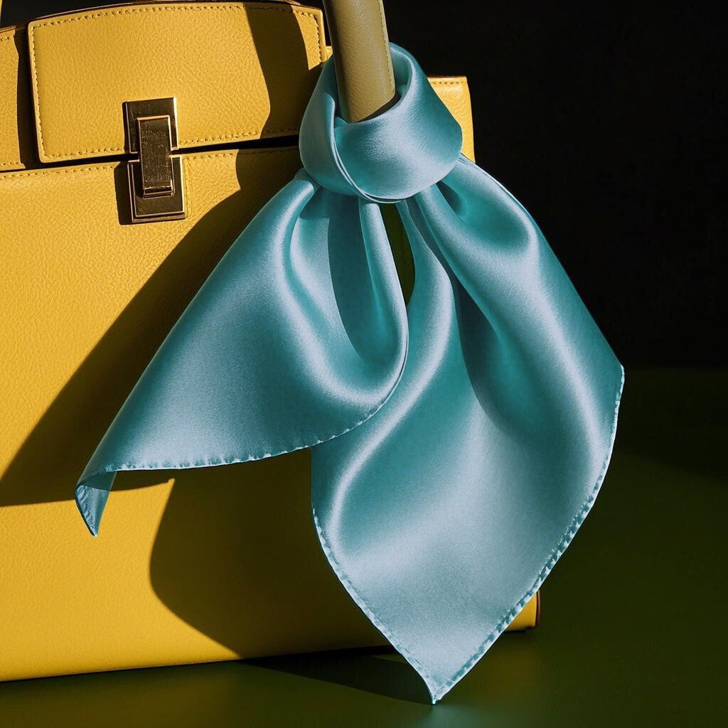 [Teal] SilkSilky-AU Pure Silk Scarf 004