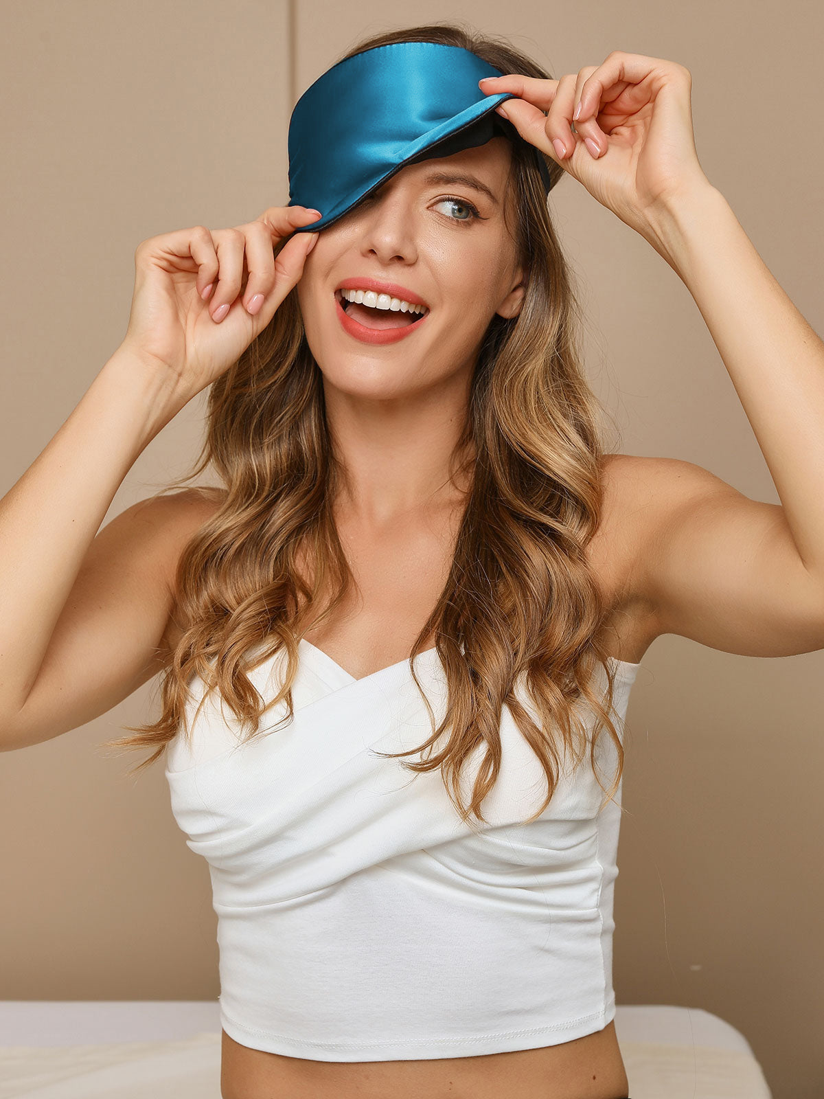 [Teal] SilkSilky-AU 19Momme Pure Silk Eye Mask 003