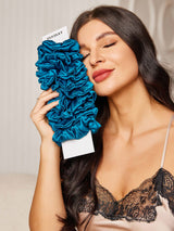 [Teal] SilkSilky-AU Scrunchie 002
