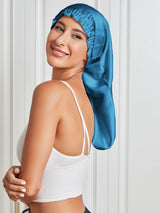 [Teal] SilkSilky-AU Pure Silk Sleep Cap 004