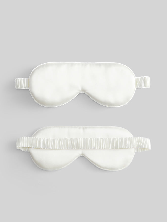 [White] SilkSilky-AU 19Momme Pure Silk Eye Mask 005