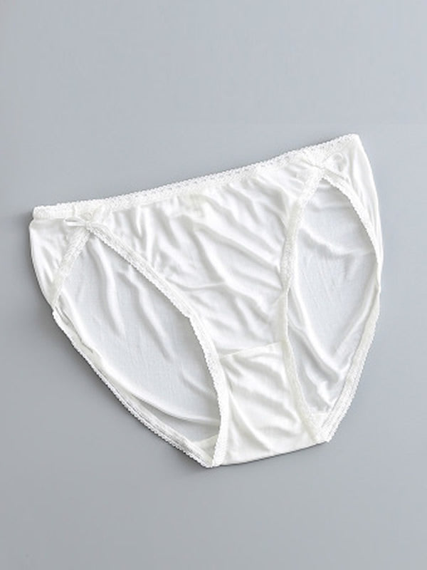 [White] SilkSilky-AU Silk Knitted Panty 005