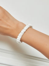 [White] SilkSilky-AU Scrunchie 001