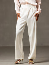 [White] SilkSilky-AU Women's Pants 001