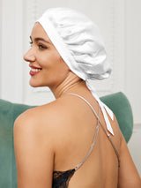 [White] SilkSilky-AU Sleep Cap 001
