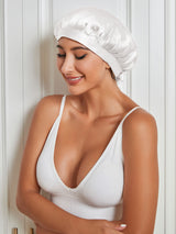 [White] SilkSilky-AU Sleep Cap 005