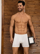 [White] SilkSilky-AU 100% Silk Jersey Men's Underwear 003