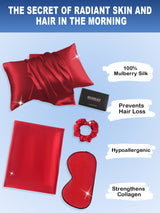 [Wine] SilkSilky-AU 19Momme Pure Silk Pillowcase Set 002