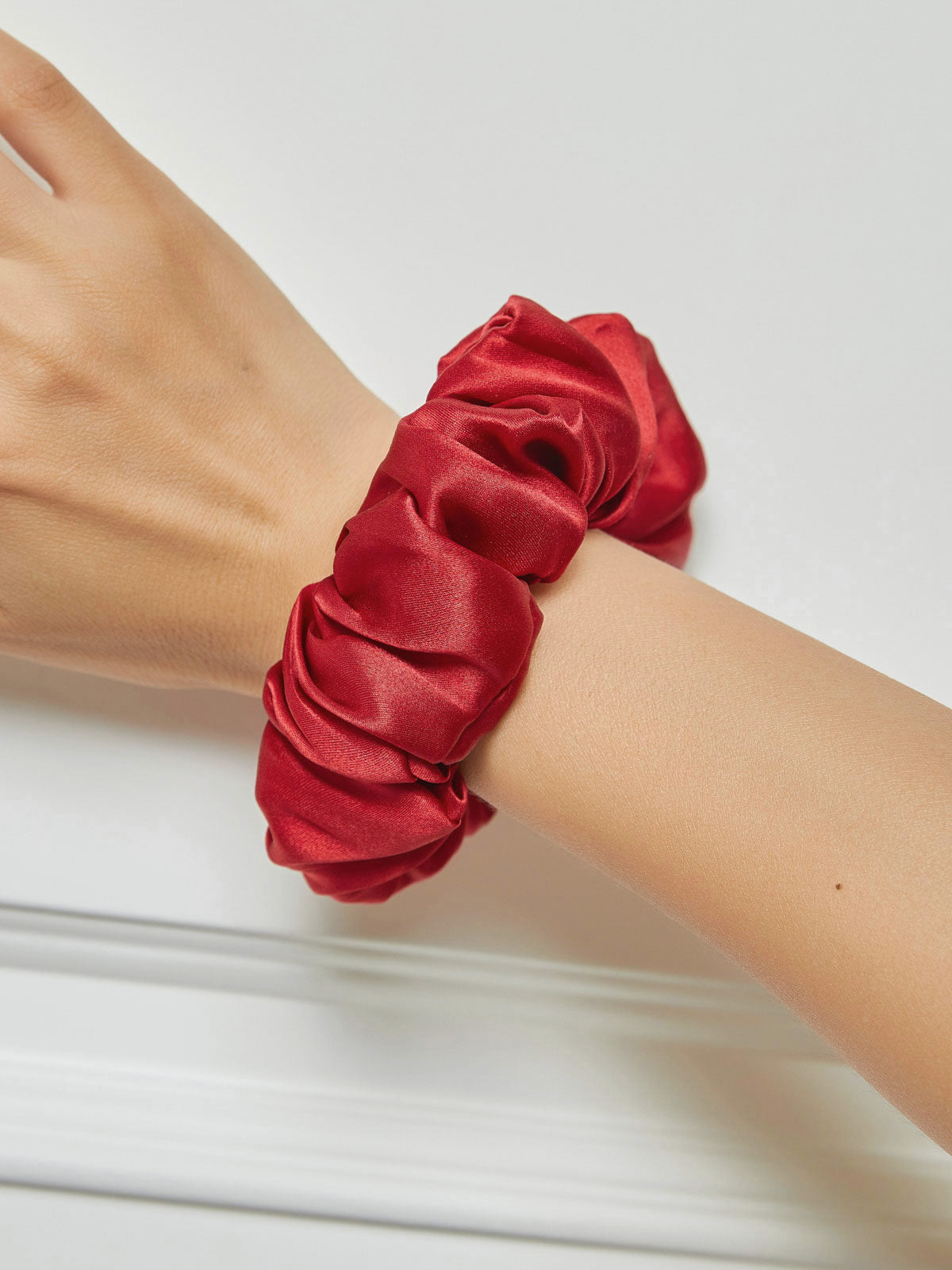 [Wine] SilkSilky-AU 19Momme Pure Silk Scrunchie 001