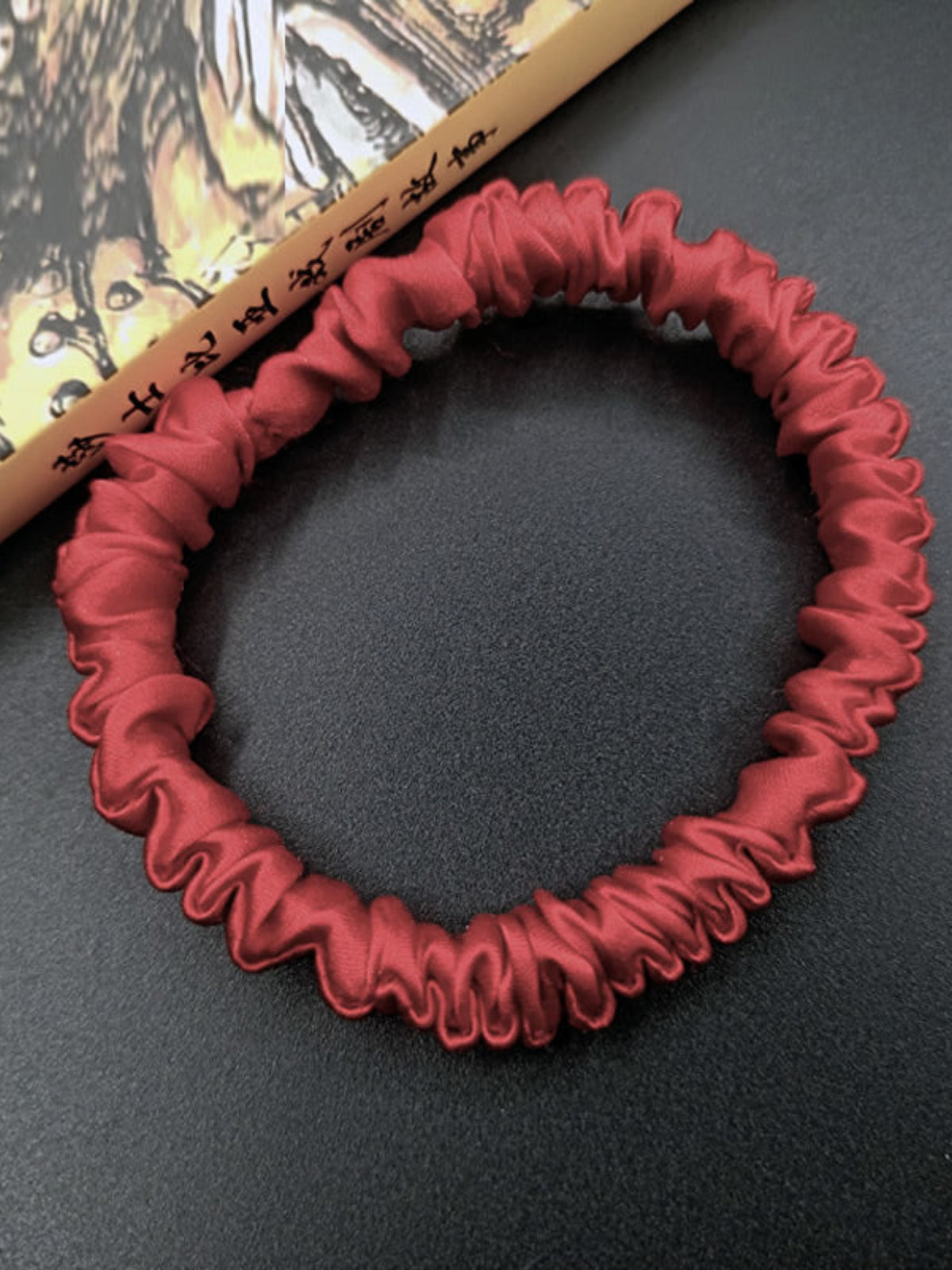 [Wine] SilkSilky-AU 19Momme Pure Silk Scrunchie 004