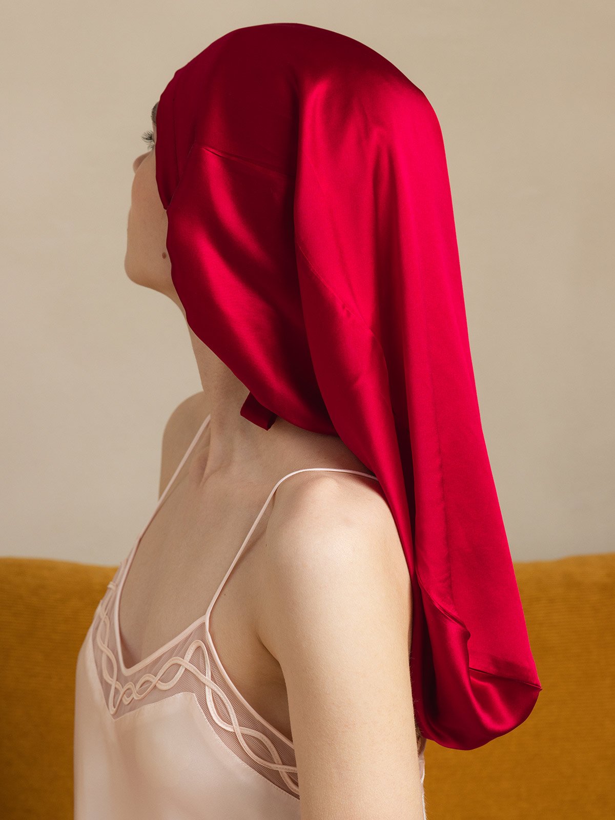 [Wine] SilkSilky-AU 19Momme Silk Sleep Cap 002