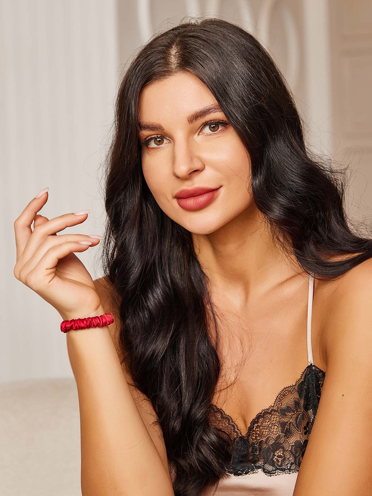 [Wine] SilkSilky-AU 19Momme Scrunchie 002