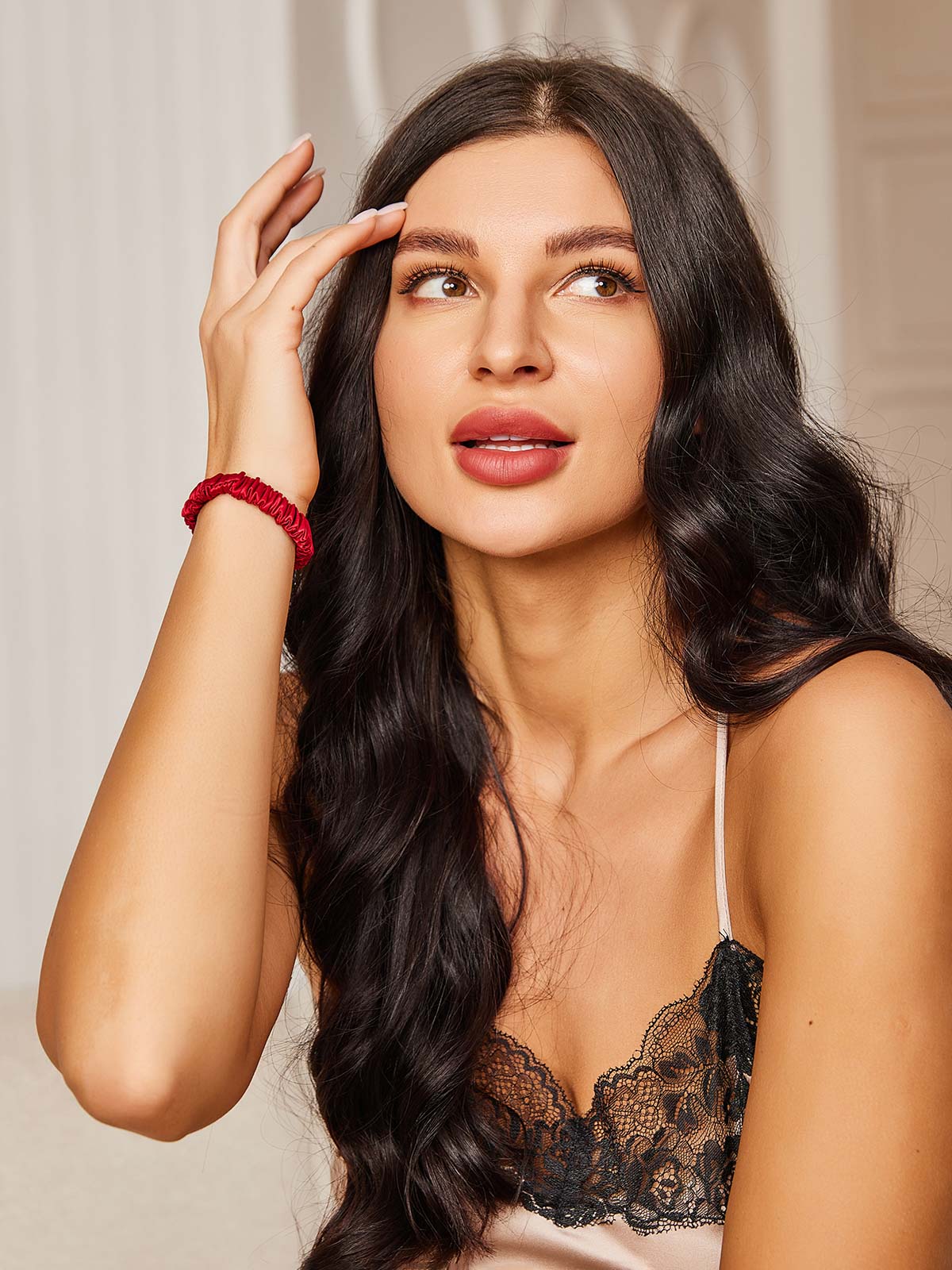 [Wine] SilkSilky-AU 19Momme Scrunchie 003