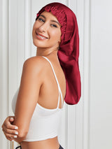 [Wine] SilkSilky-AU Pure Silk Sleep Cap 004