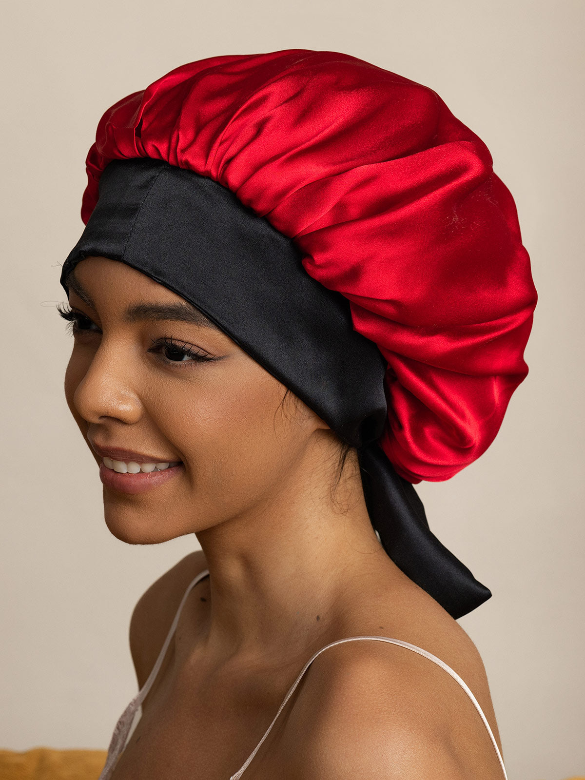 [Wine] SilkSilky-AU Pure Silk Sleep Cap 005
