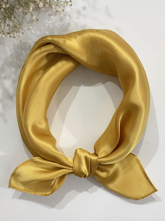 [Yellow] SilkSilky-AU Pure Silk Scarf 001