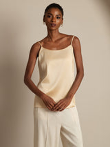 [Champagne] SilkSilky-AU Spaghetti Strap Camisole 004