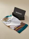 SilkSilky AU Pure Silk Scarf DarkGreen 001