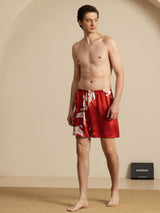 [Wine] SilkSilky-AU 19Momme Mens Sleep Bottoms 006