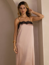 [Tuscany] SilkSilky-AU Spaghetti Strap Square Neck Dress 004