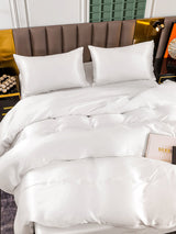 [White] SilkSilky-AU 25Momme Bedding Set 006