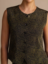[Pine Vintage] SilkSilky-AU Sleeveless Crew Neck Women's Outfit Sets 003