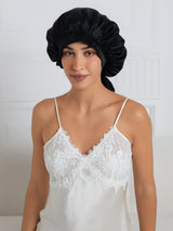 [Black] SilkSilky-AU Sleep Cap 005