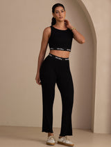 [Black] SilkSilky-AU Sleeveless Crew Neck Women's Outfit Sets 005