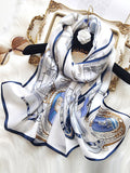 SilkSilky AU Pure Silk Scarf Blue 003