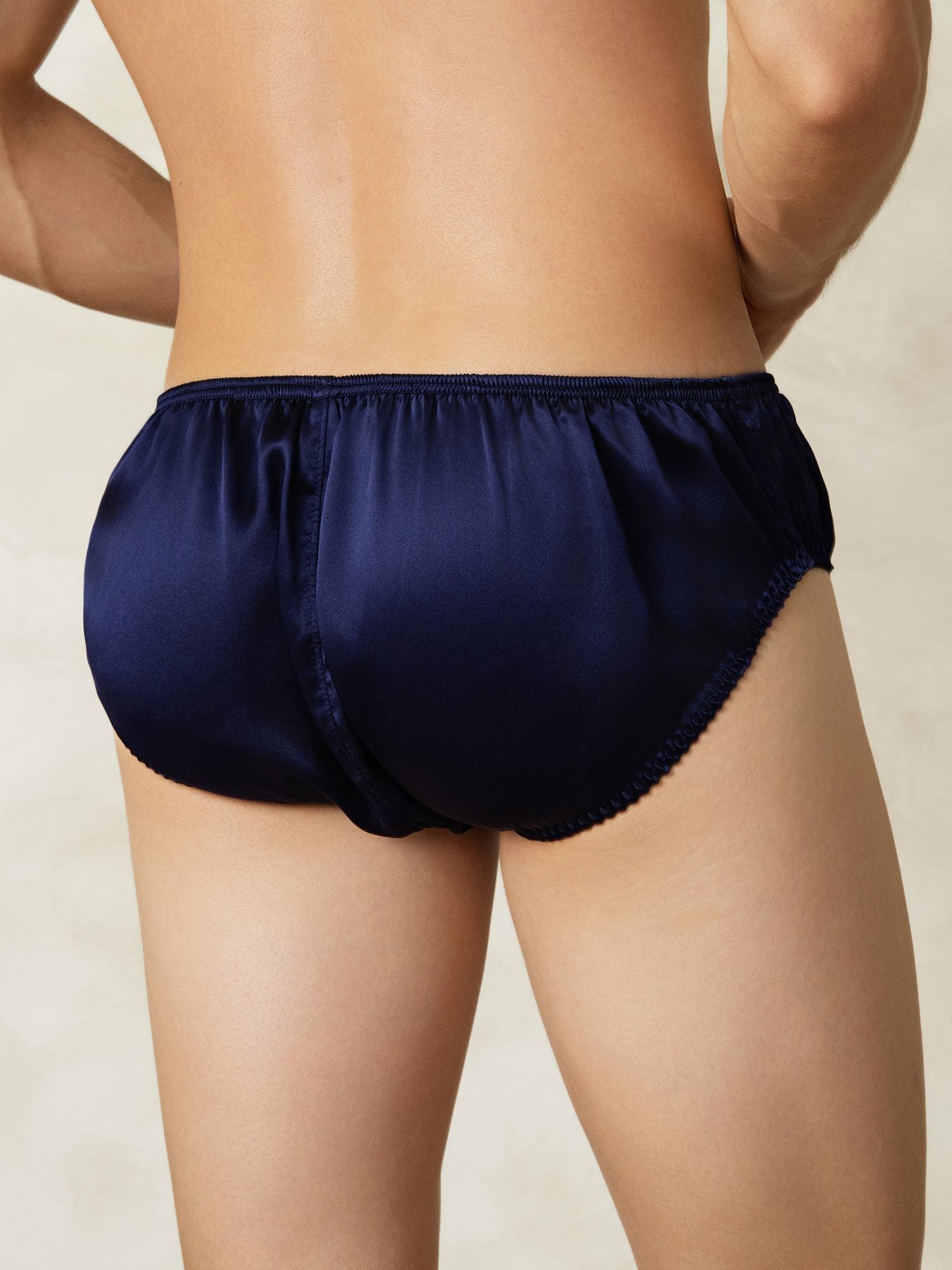 [DarkBlue] SilkSilky-AU Pure Silk Mens Underwear 002