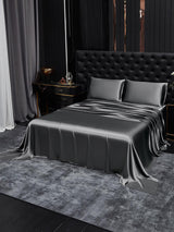 [Dark Gray] SilkSilky-AU 19Momme Bedding Set 001