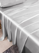 [Silver] SilkSilky-AU 22Momme Pure Silk Bedding Set 003,