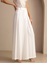 [White] SilkSilky-AU Women's Pants 003