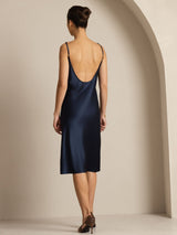 [Dark Blue] SilkSilky-AU Sleeveless U Neck Dress 002