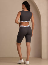 [Gray] SilkSilky-AU Sleeveless Crew Neck Women's Outfit Sets 002